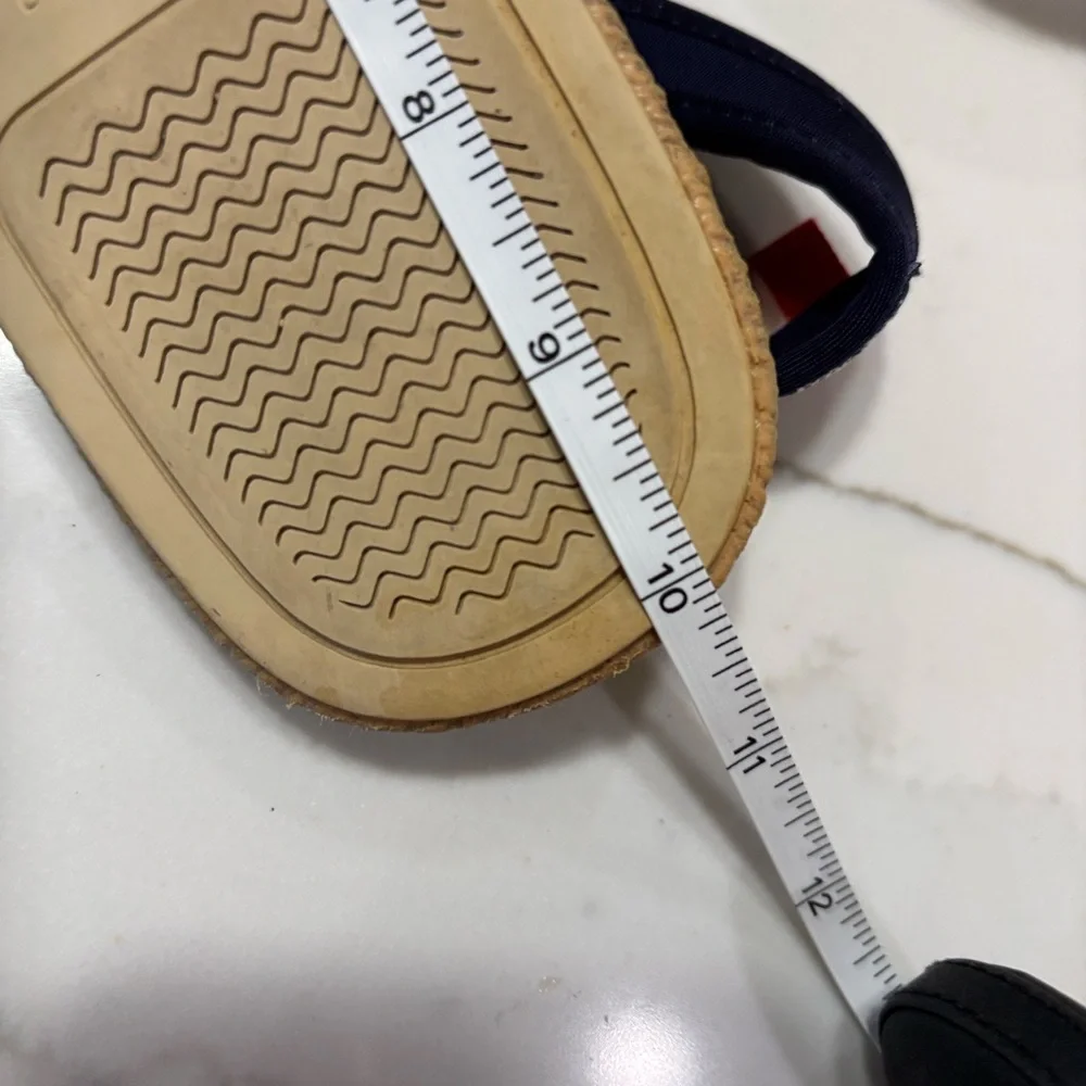 Navy Espadrille Slingback Flats with Crisscross Straps